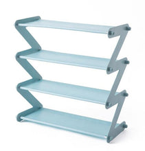Load image into Gallery viewer, 4 Layers Stainless Steel Assembly Shoe Rack Non-woven Simple Shoe Rack Bookshelf Home Living Room
