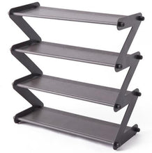 Load image into Gallery viewer, 4 Layers Stainless Steel Assembly Shoe Rack Non-woven Simple Shoe Rack Bookshelf Home Living Room
